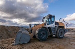 Heavy machinery on construction site