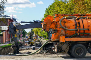 Orange Suction Excavator